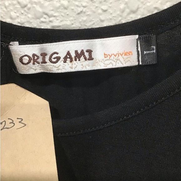 NWT Origami by Vivien Black Taupe Suede Fringe Hem Western Boho Tank Top Size L - Picture 4 of 7